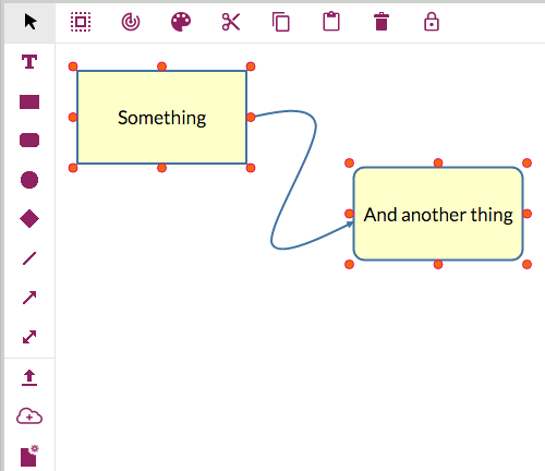 Copying objects connected by a line