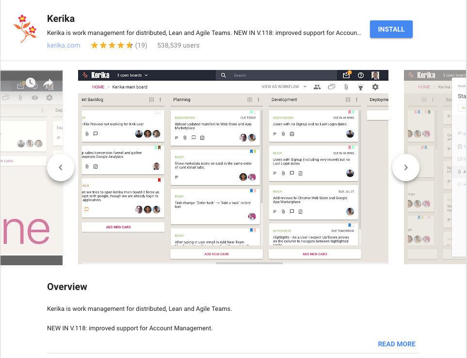 Kerika on G Suite Marketplace