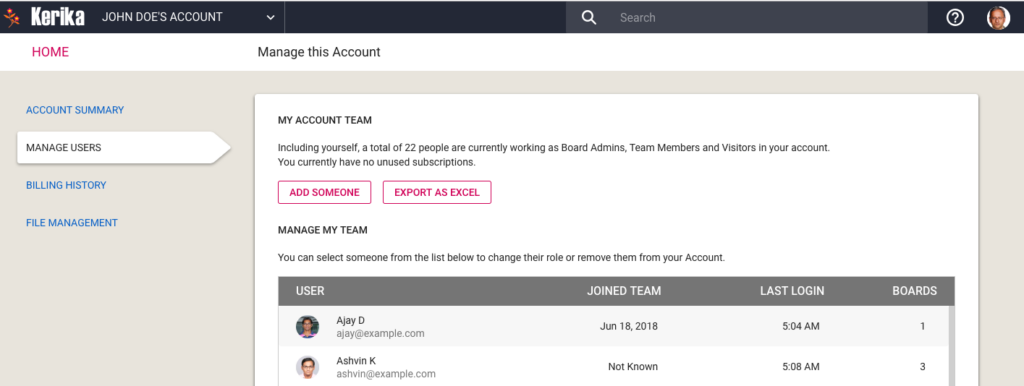 Manage Account Team Step 3