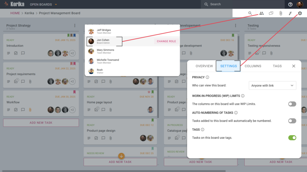 Preview of Board Admin Access